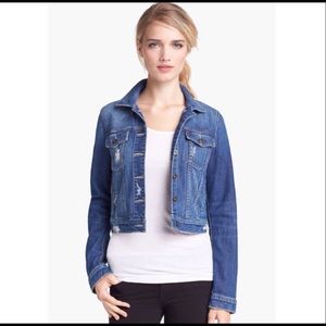 vince cropped denim jacket